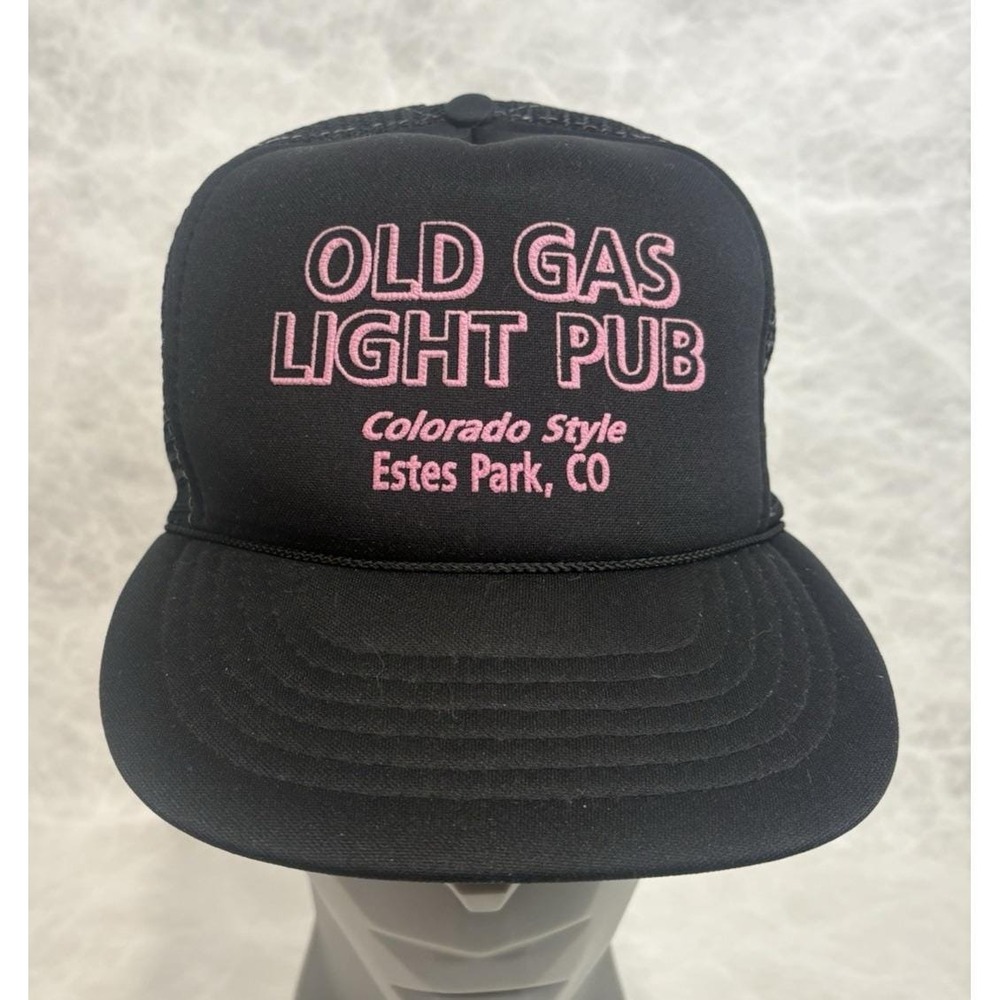 Vintage‎ Old Gas Light Pub Trucker Hat Estes Park Colorado Mesh Snapback Retro
